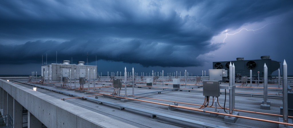 Sistema de protecao contra descargas atmosfericas