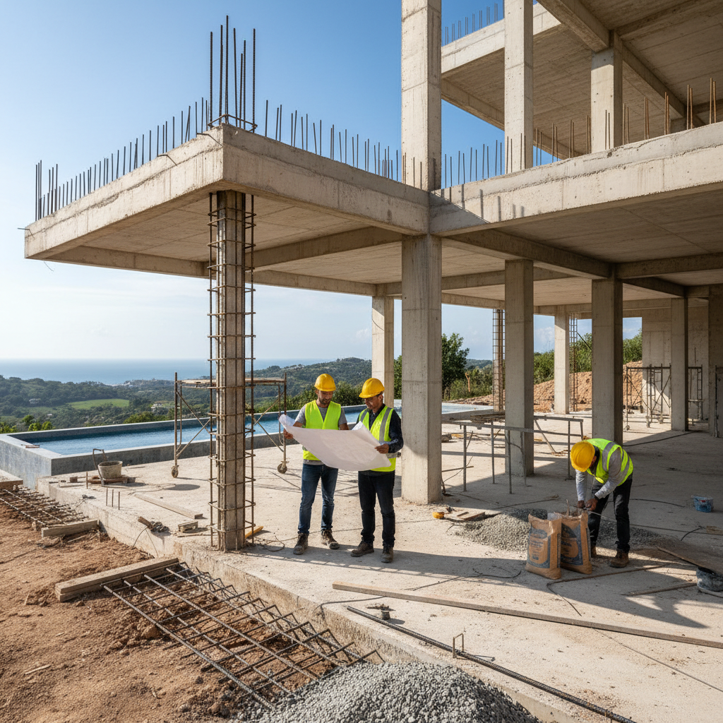 Residencia com estrutura projetada